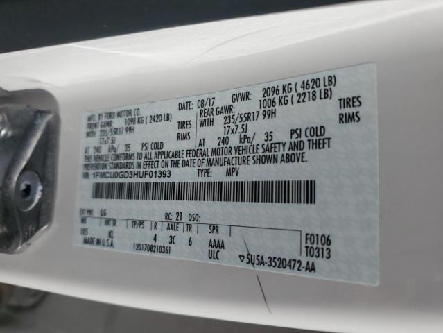 2017 FORD ESCAPE SE - 1FMCU0GD3HUF01393