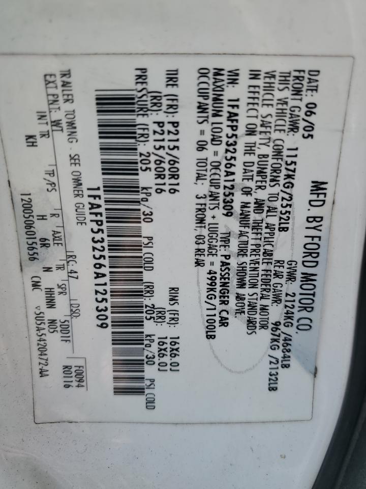 Lot #3256420381 2006 FORD TAURUS SE