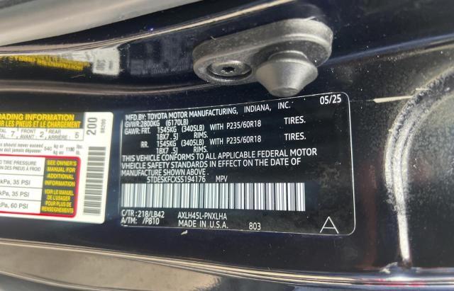 2025 TOYOTA SIENNA LIM 5TDESKFCXSS194176