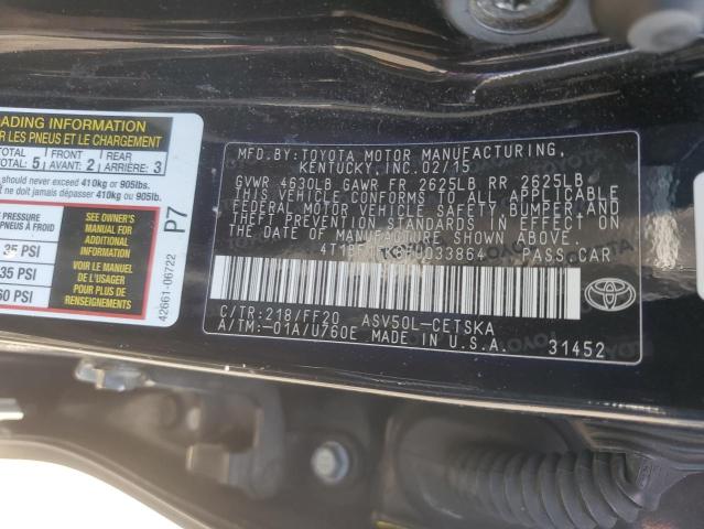 2015 TOYOTA CAMRY LE 4T1BF1FK8FU033864