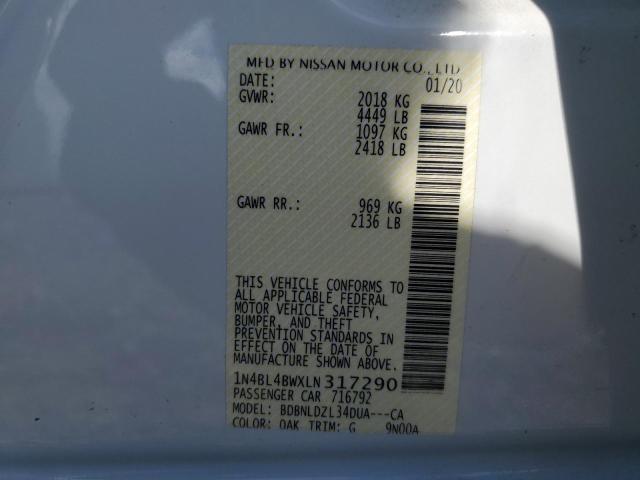 2020 NISSAN ALTIMA S - 1N4BL4BWXLN317290