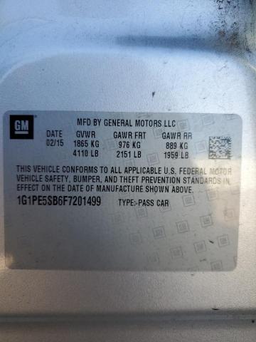 2015 CHEVROLET CRUZE LT 1G1PE5SB6F7201499