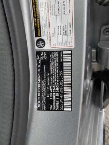 2015 MERCEDES-BENZ C 300 4MAT 55SWF4KBXFU023759