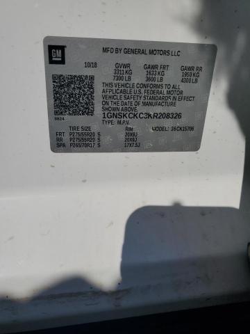 2019 CHEVROLET TAHOE K150 - 1GNSKCKC3KR208326