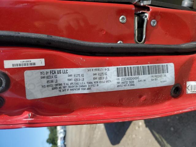 2016 DODGE CHARGER SE 2C3CDXBG6GH242645