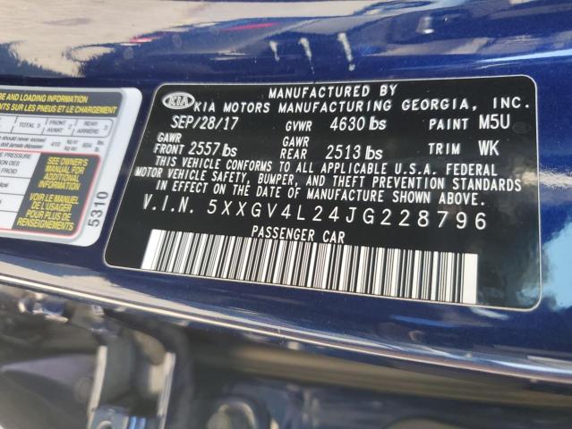 2018 KIA OPTIMA SXL 5XXGV4L24JG228796