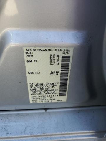 2017 NISSAN ALTIMA 2.5 #3294113945