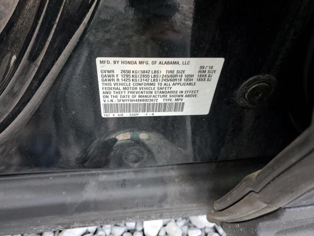 2019 HONDA PILOT EXL 5FNYF6H48KB023672