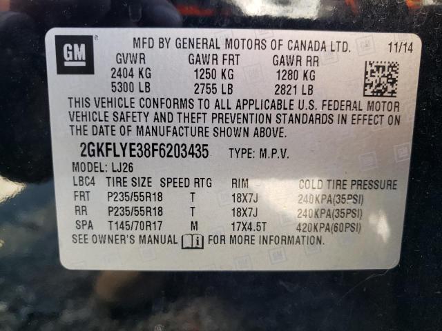 2015 GMC TERRAIN SL 2GKFLYE38F6203435