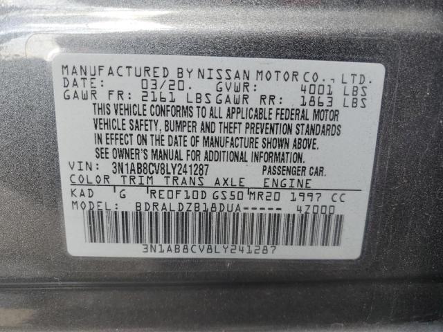 2020 NISSAN SENTRA SV - 3N1AB8CV8LY241287