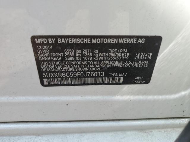2015 BMW X5 XDRIVE5 5UXKR6C59F0J76013