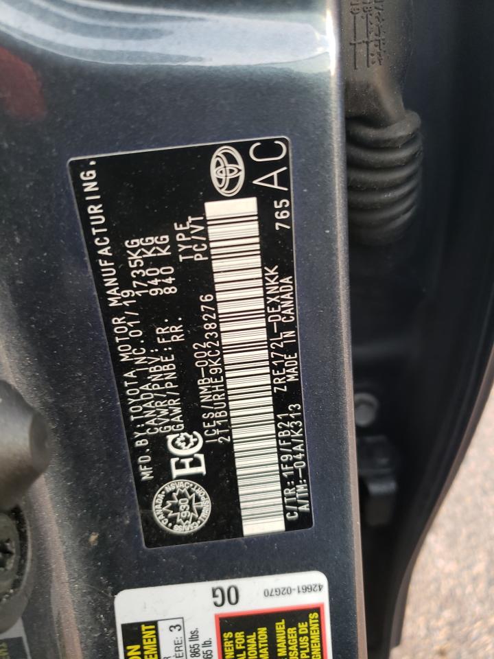 Lot #3317786107 2019 TOYOTA COROLLA L