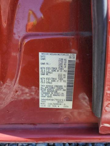 2016 NISSAN FRONTIER S 1N6AD0ER5GN793211