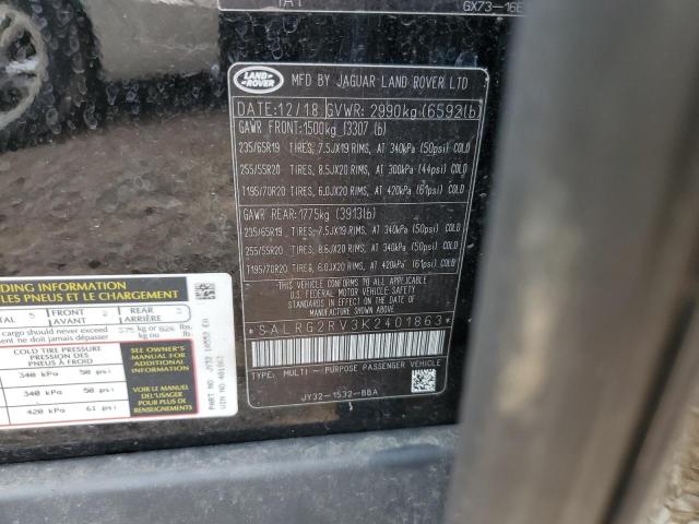 2019 LAND ROVER DISCOVERY SALRG2RV3K2401863