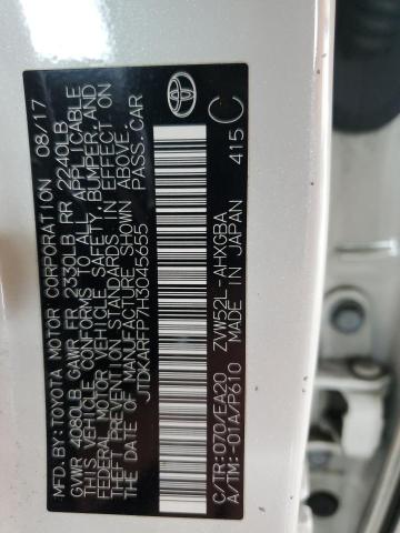 2017 TOYOTA PRIUS PRIM JTDKARFP7H3045655
