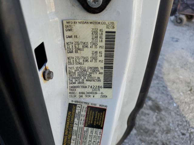 2016 NISSAN FRONTIER S - 1N6BD0CT8GN742286