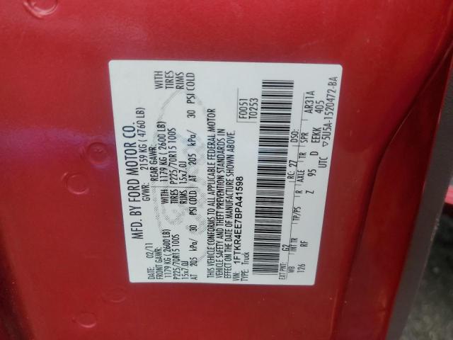 2011 FORD RANGER SUP #3293612390