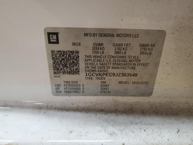2018 CHEVROLET SILVERADO K1500 CUSTOM 1GCVKPEC9JZ363549