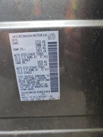 2017 NISSAN PATHFINDER - 5N1DR2MN2HC686394