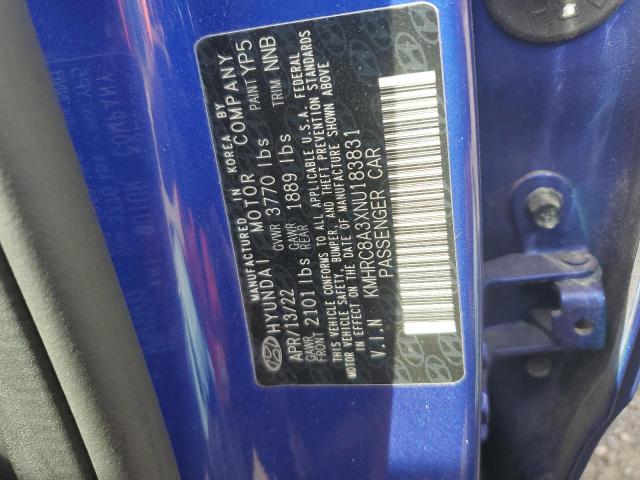 2022 HYUNDAI VENUE SEL KMHRC8A3XNU183831