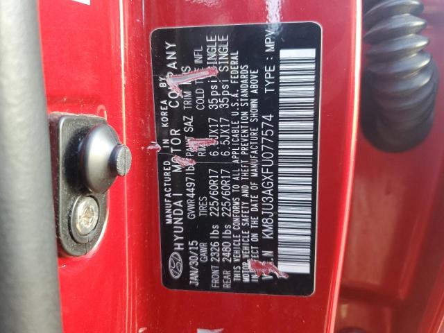 2015 HYUNDAI TUCSON LIMITED KM8JU3AGXFU077574