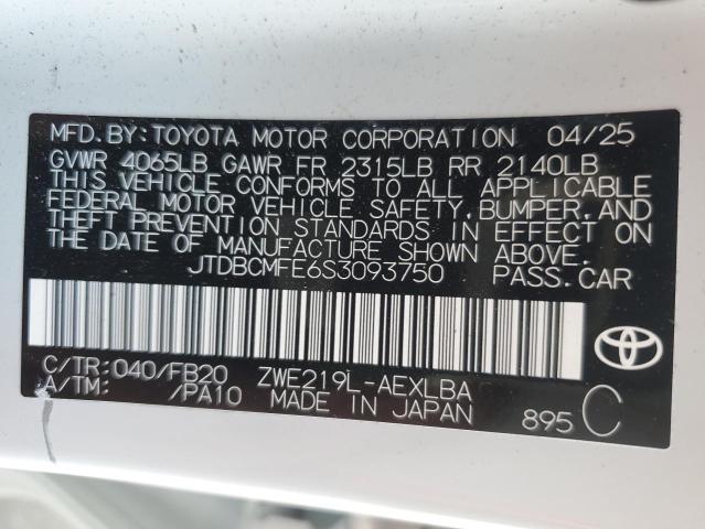 2025 TOYOTA COROLLA LE - JTDBCMFE6S3093750