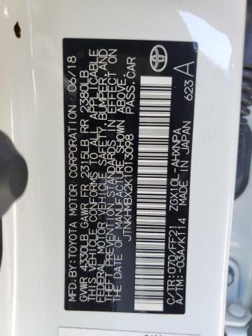 2019 TOYOTA C-HR XLE JTNKHMBX2K1013098