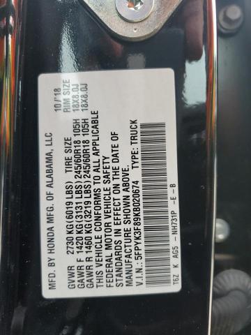 2019 HONDA RIDGELINE 5FPYK3F89KB020674