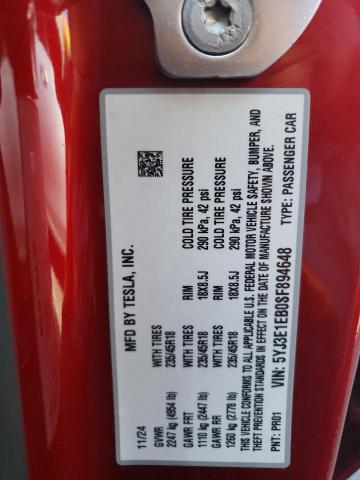 2025 TESLA MODEL 3 #3274887104