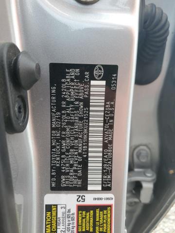 2019 TOYOTA CAMRY L - 4T1B11HK9KU221525