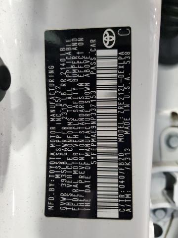 2022 TOYOTA COROLLA LE - 5YFEPMAE9NP337153