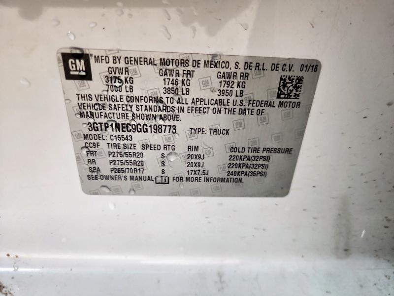 2016 GMC SIERRA C15 - 3GTP1NEC9GG198773