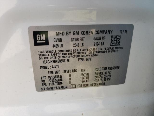 2016 BUICK ENCORE PREMIUM KL4CJHSBXGB551178