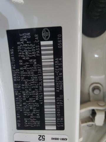 2020 TOYOTA CAMRY SE - 4T1G31AK3LU013877
