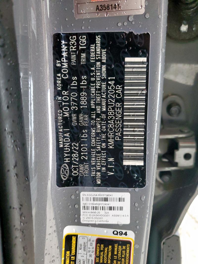 2023 HYUNDAI VENUE SEL KMHRC8A38PU220541