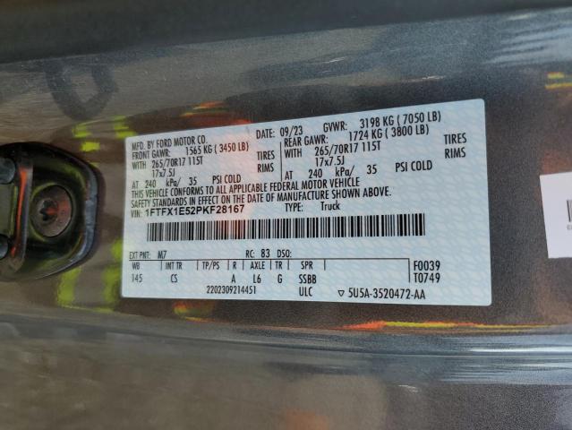 2023 FORD F150 SUPER CAB XL 1FTFX1E52PKF28167