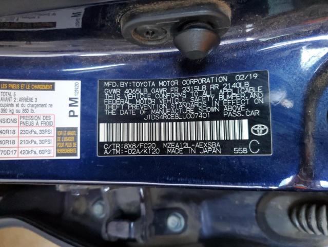 2020 TOYOTA COROLLA SE JTDS4RCE8LJ007401