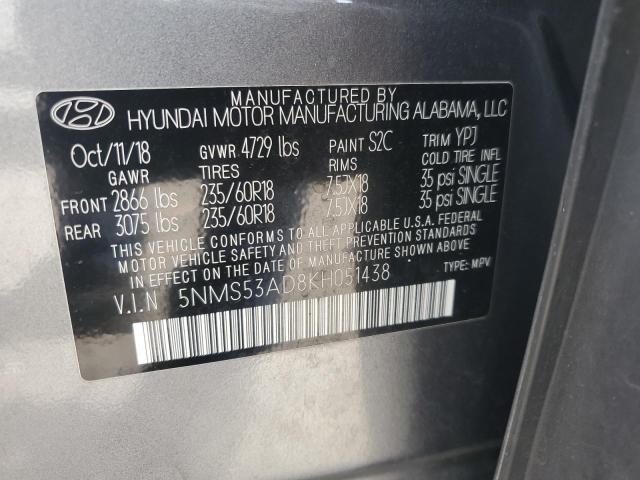 2019 HYUNDAI SANTA FE L - 5NMS53AD8KH051438