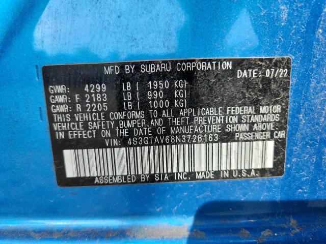 2022 SUBARU IMPREZA PR - 4S3GTAV68N3728163