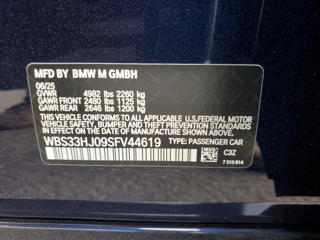 2025 BMW M3 COMPETI WBS33HJ09SFV44619