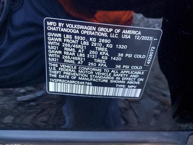 2024 VOLKSWAGEN ATLAS SEL 1V2FR2CA9RC545785