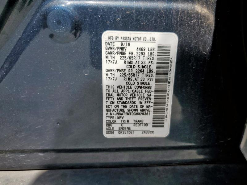 2016 NISSAN ROGUE S - JN8AT2MT0GW029361