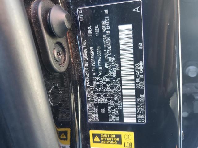 2015 LEXUS RX 350 2T2ZK1BA2FC200918