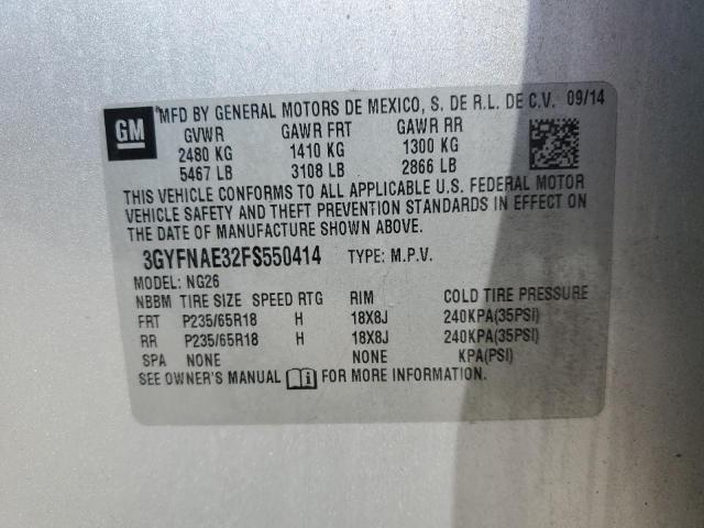 2015 CADILLAC SRX 3GYFNAE32FS550414