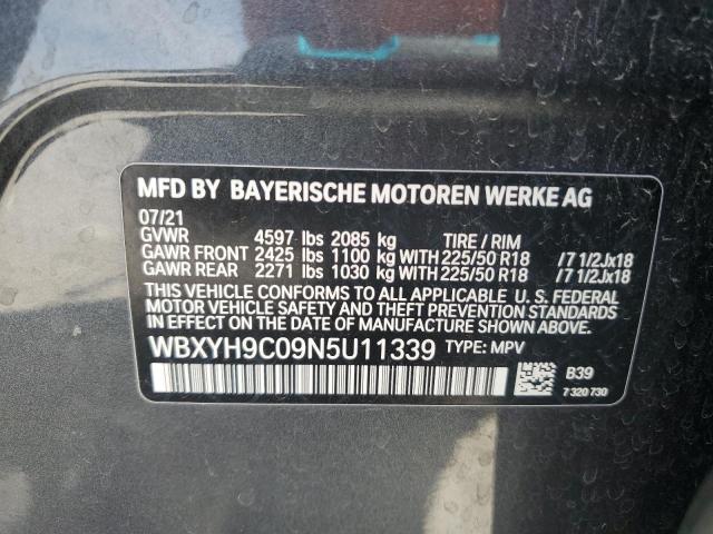 2022 BMW X2 SDRIVE2 WBXYH9C09N5U11339