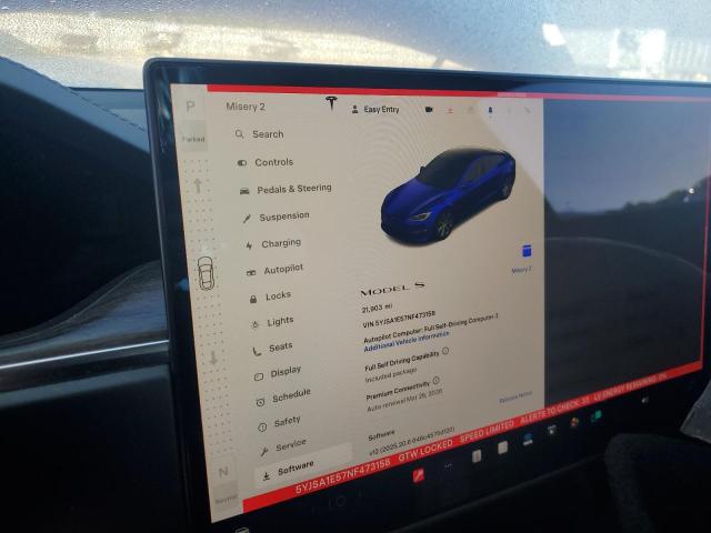 2022 TESLA MODEL S 5YJSA1E57NF473158