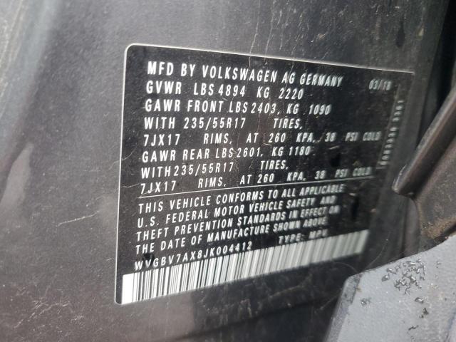 2018 VOLK TIGUAN LIMITED #3264467448