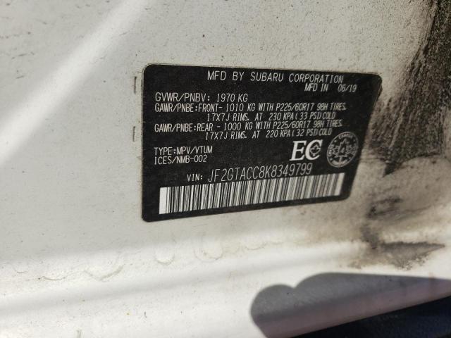 2019 SUBARU CROSSTREK JF2GTACC8K8349799