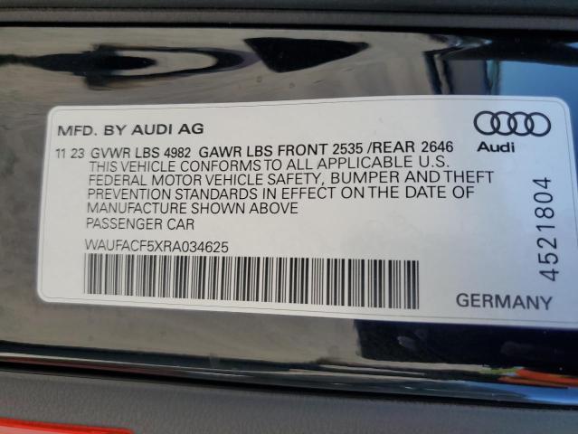 2024 AUDI A5 PREMIUM PLUS 45 WAUFACF5XRA034625