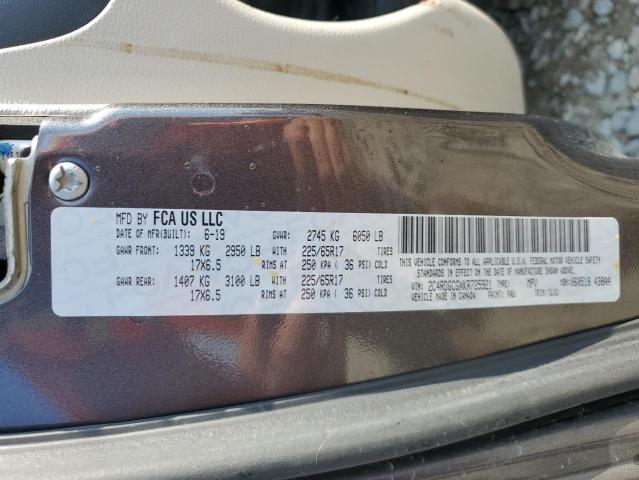 2019 DODGE GRAND CARA 2C4RDGCGXKR725921